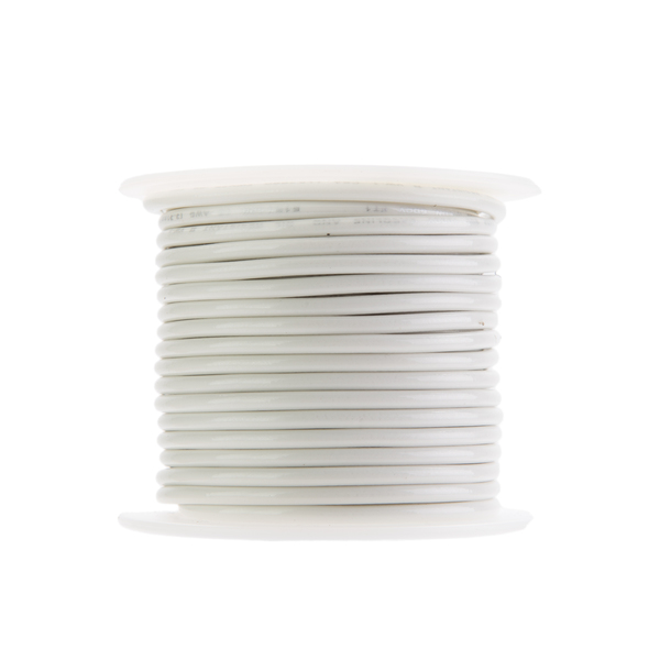 Remington Industries 12 AWG Gauge Solid THHN Wire, 100 ft Length, White, 0.119" Diameter, 600 Volts, Building Wire 12SLDWHITHHN100